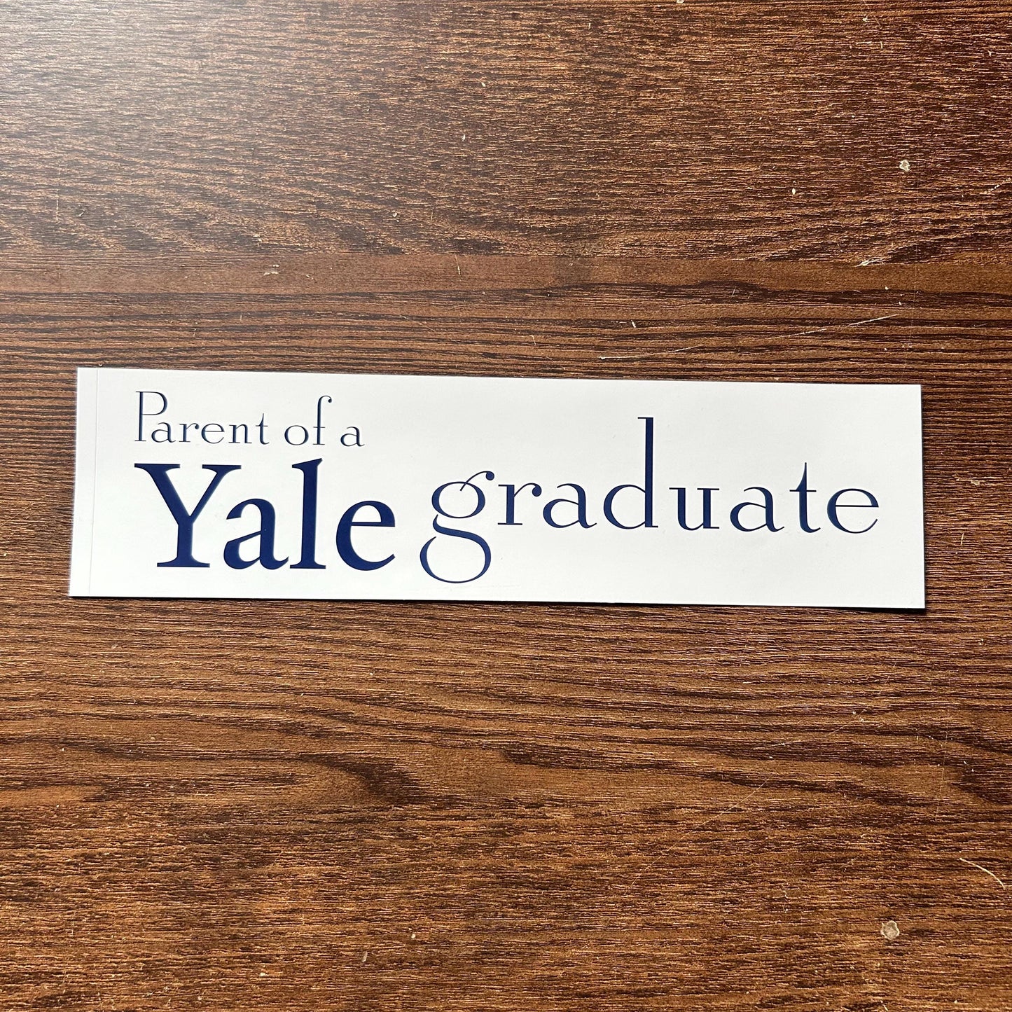 Parent of a Yale Graduate Bumper Sticker