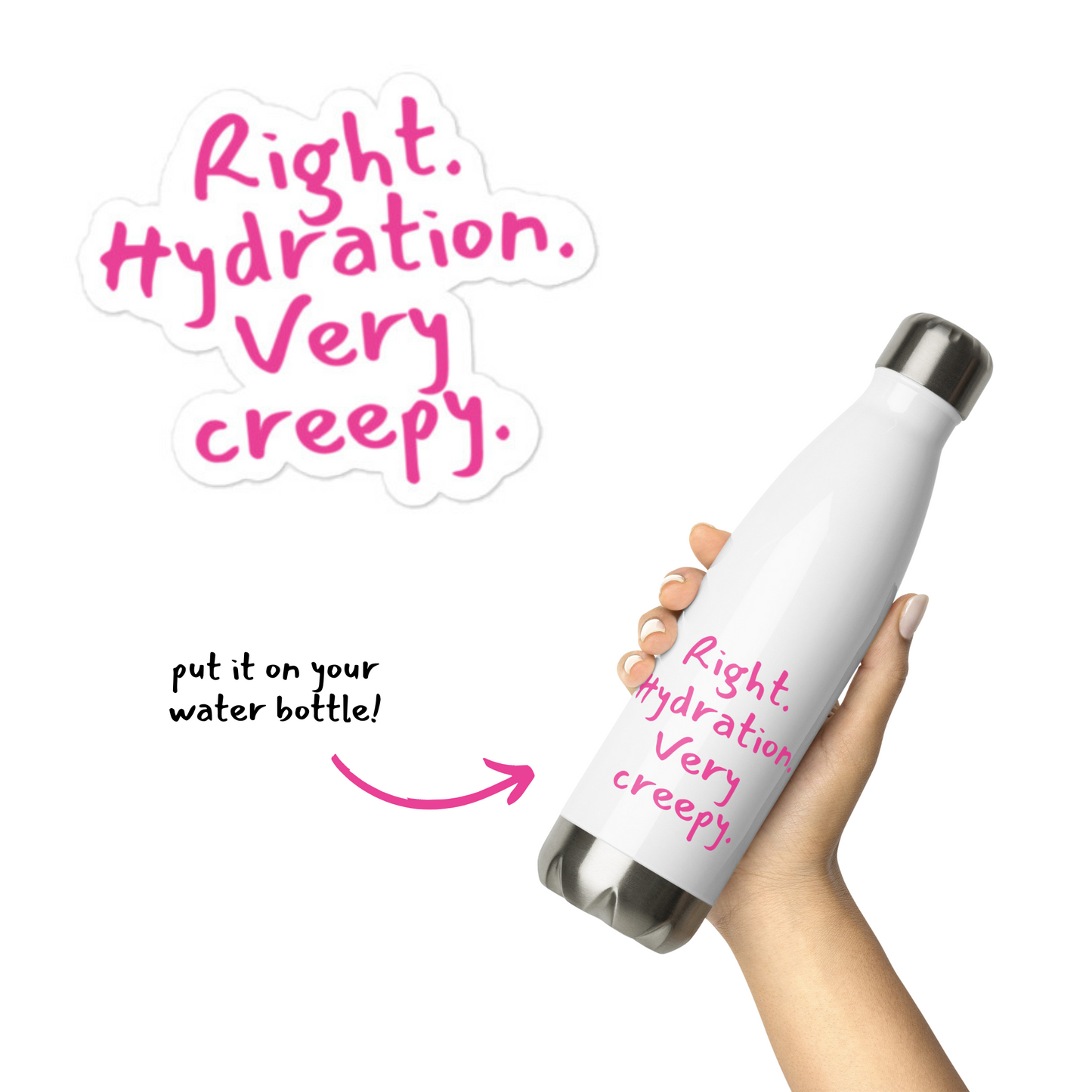 Hydration is Creepy Sticker