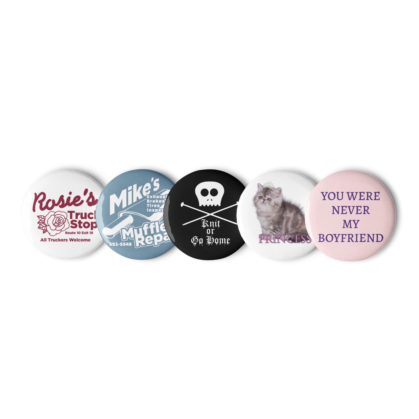 Lorelai's T-shirts Pin Button Set