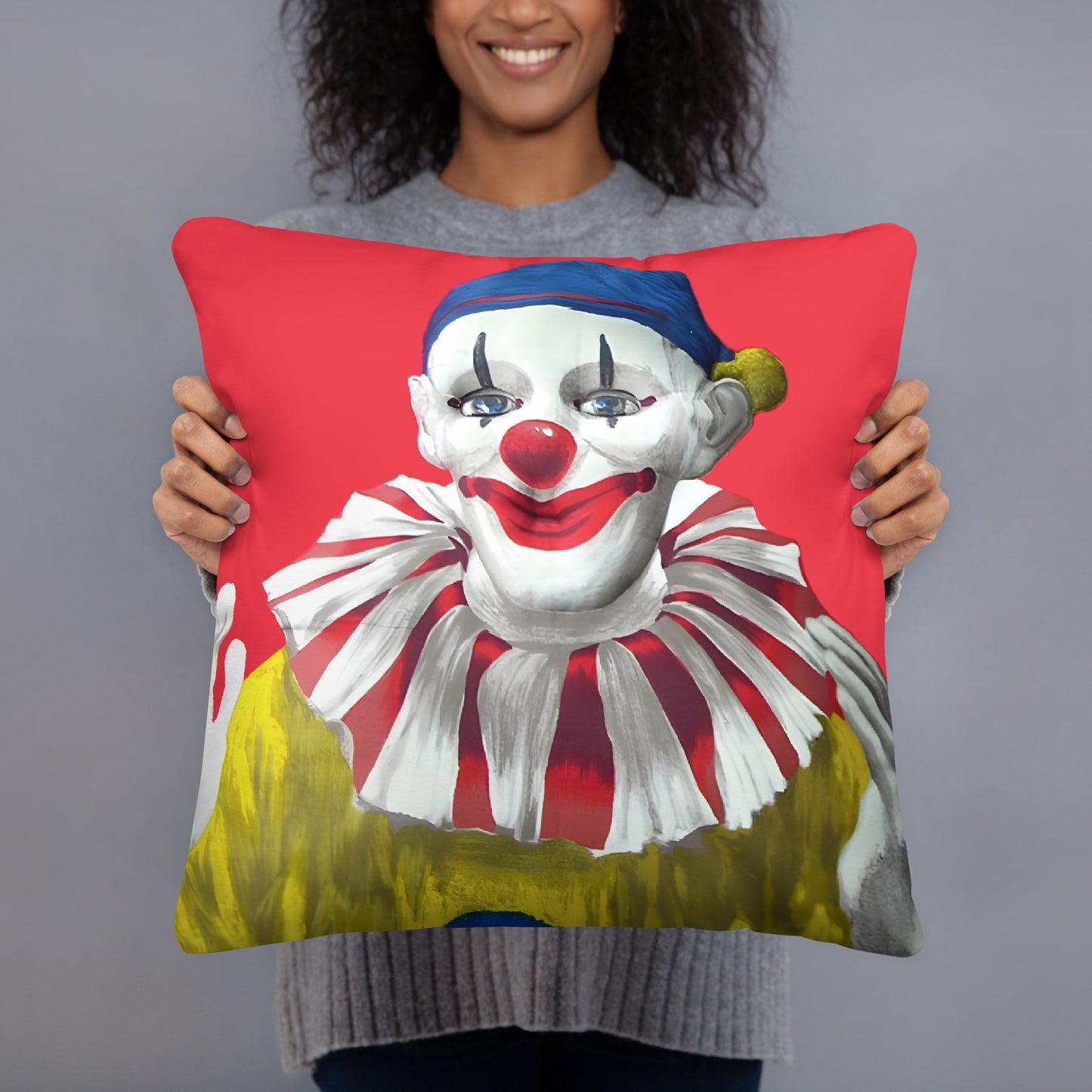 Scary Clown Living Room Pillow