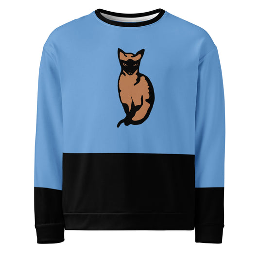 Siamese Cat Black and Blue Sweatshirt