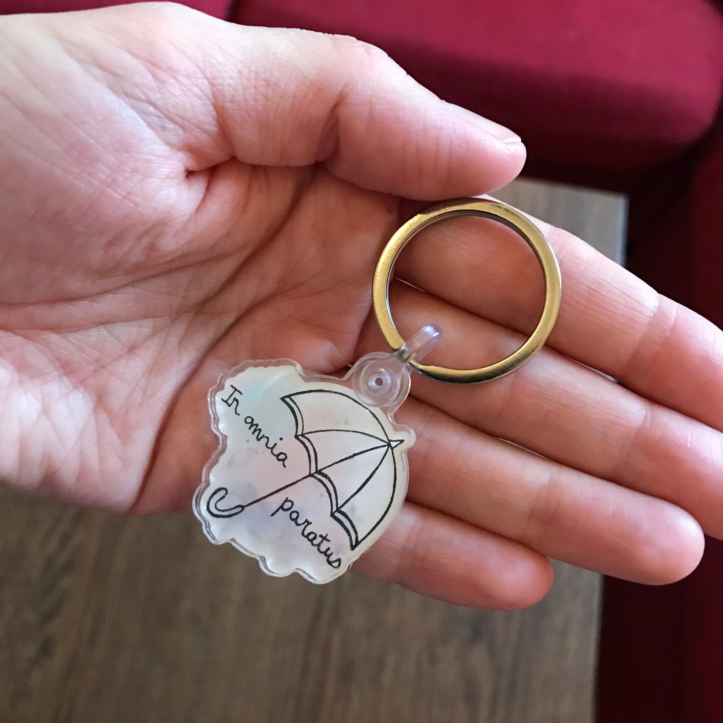 In Omnia Paratus Keychain 1.5"