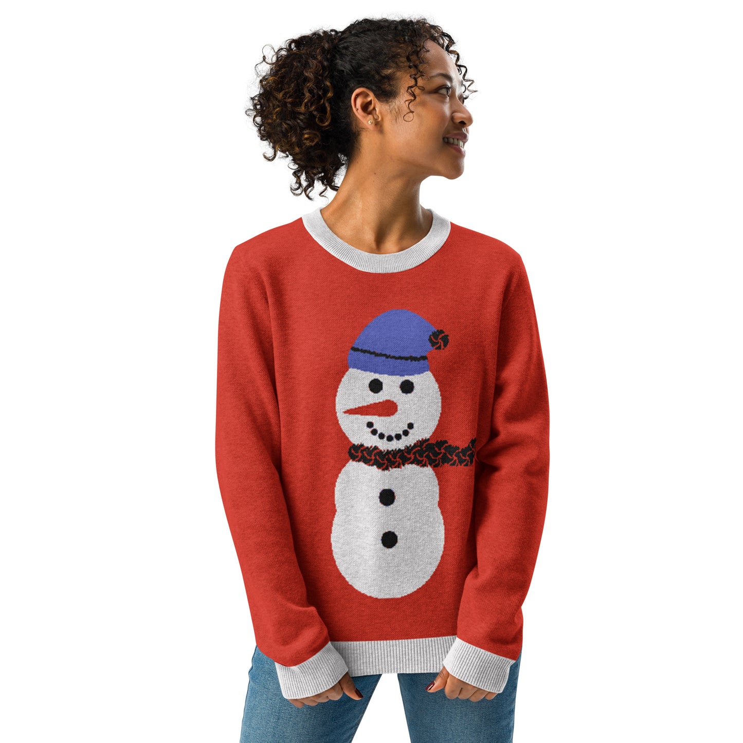 Snowman Knitted Sweater