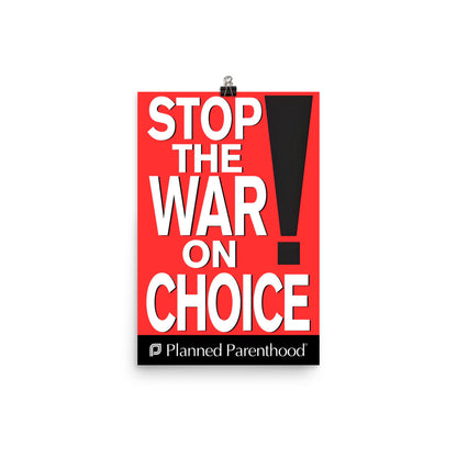 Stop the War on Choice Poster