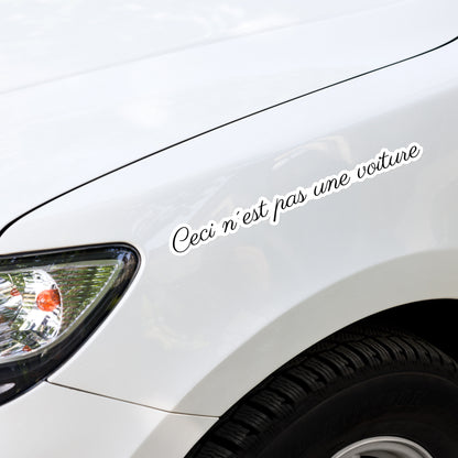 Ceci N'est Pas Une Voiture Bumper Sticker