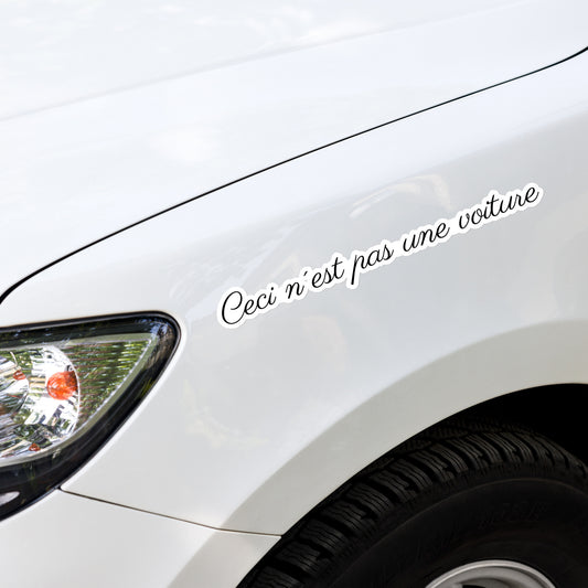 Ceci N'est Pas Une Voiture Bumper Sticker