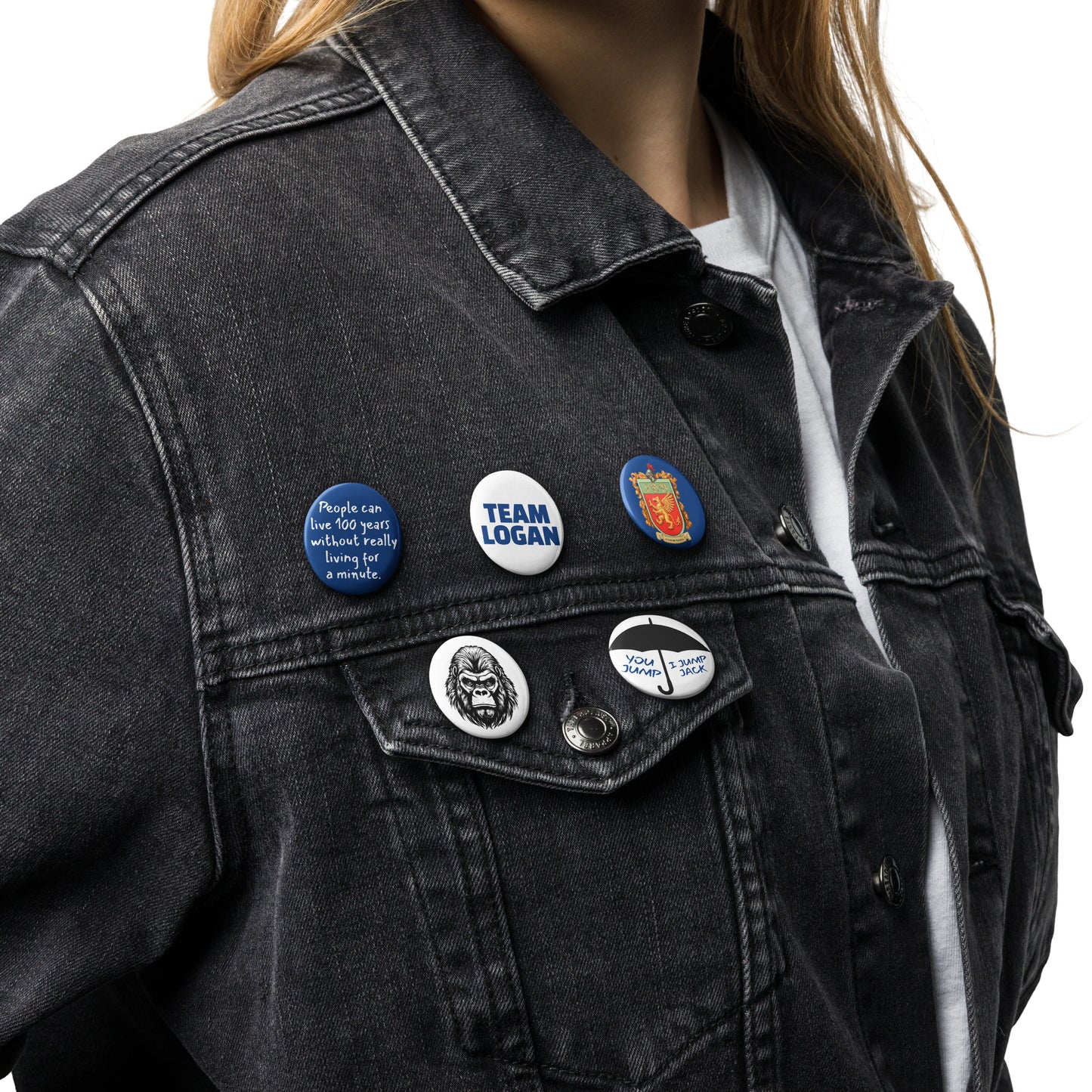 Team Logan Pin Button Set