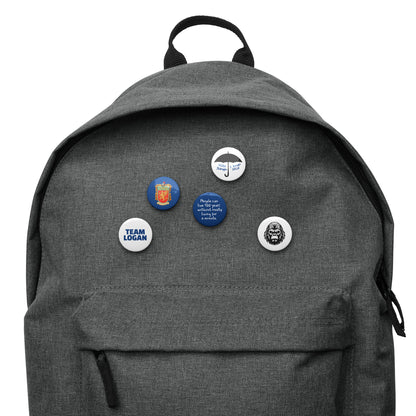 Team Logan Pin Button Set