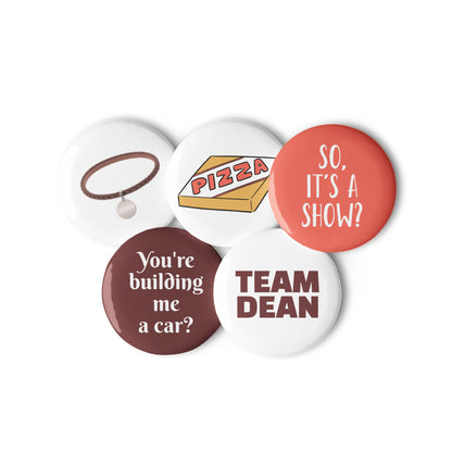 Team Dean Pin Button Set