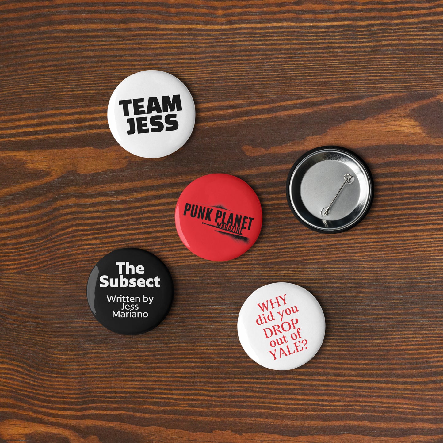 Team Jess Pin Button Set