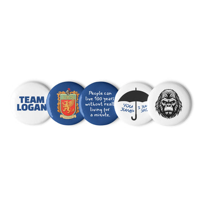Team Logan Pin Button Set