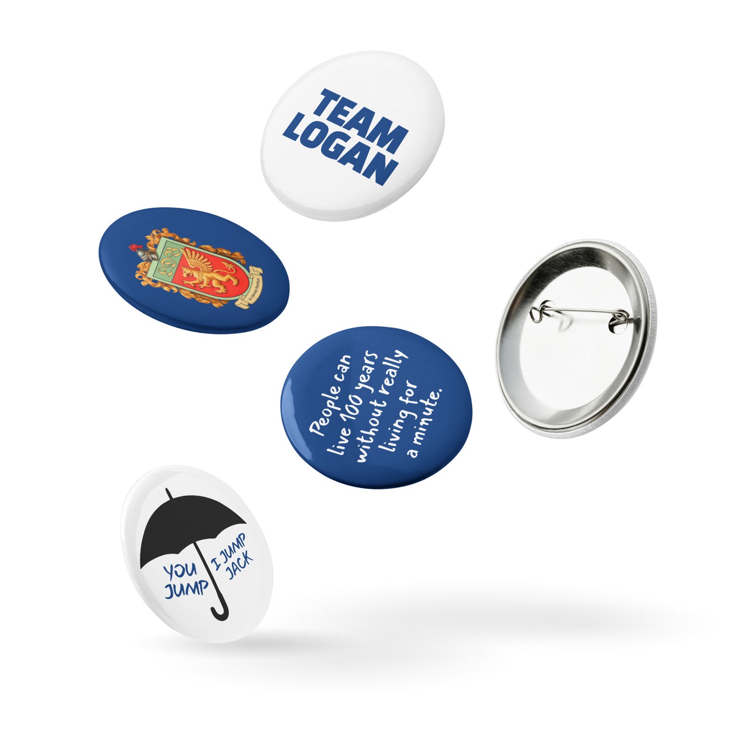 Team Logan Pin Button Set