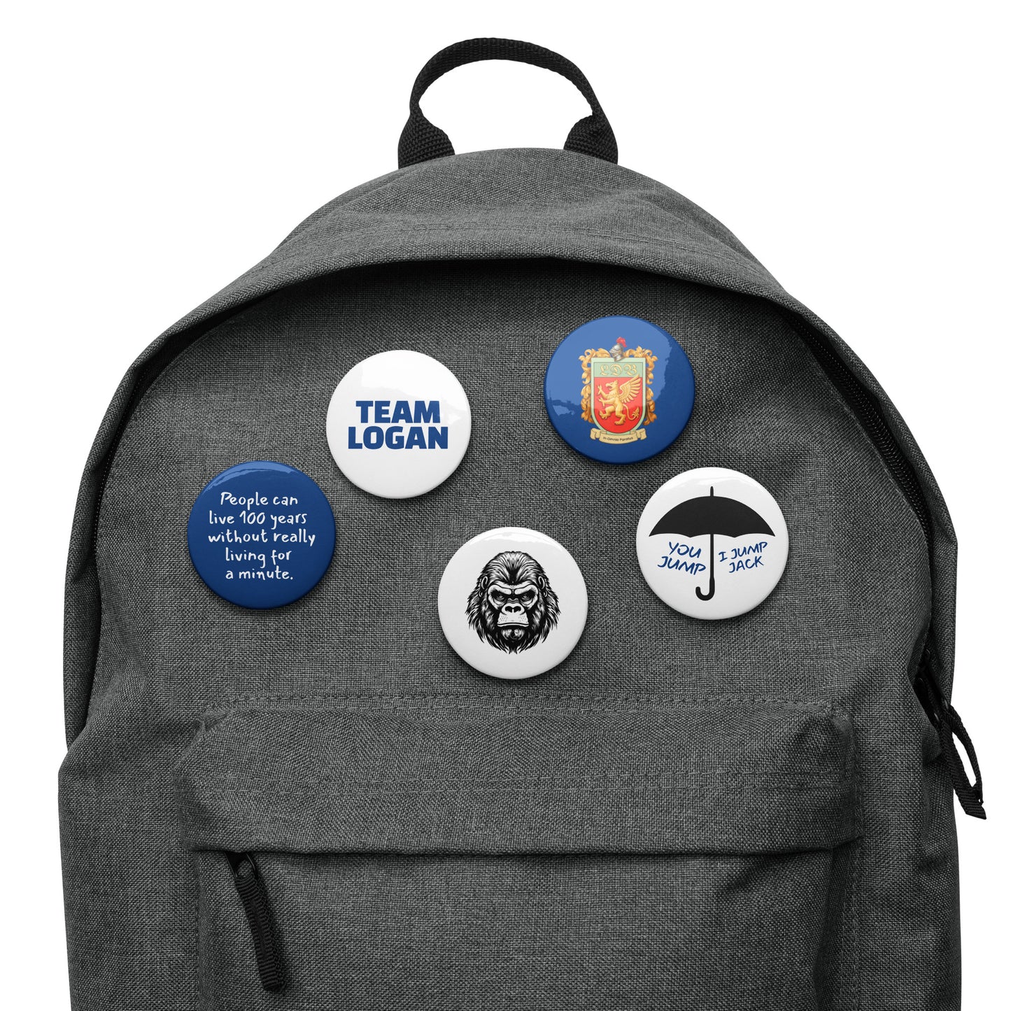 Team Logan Pin Button Set